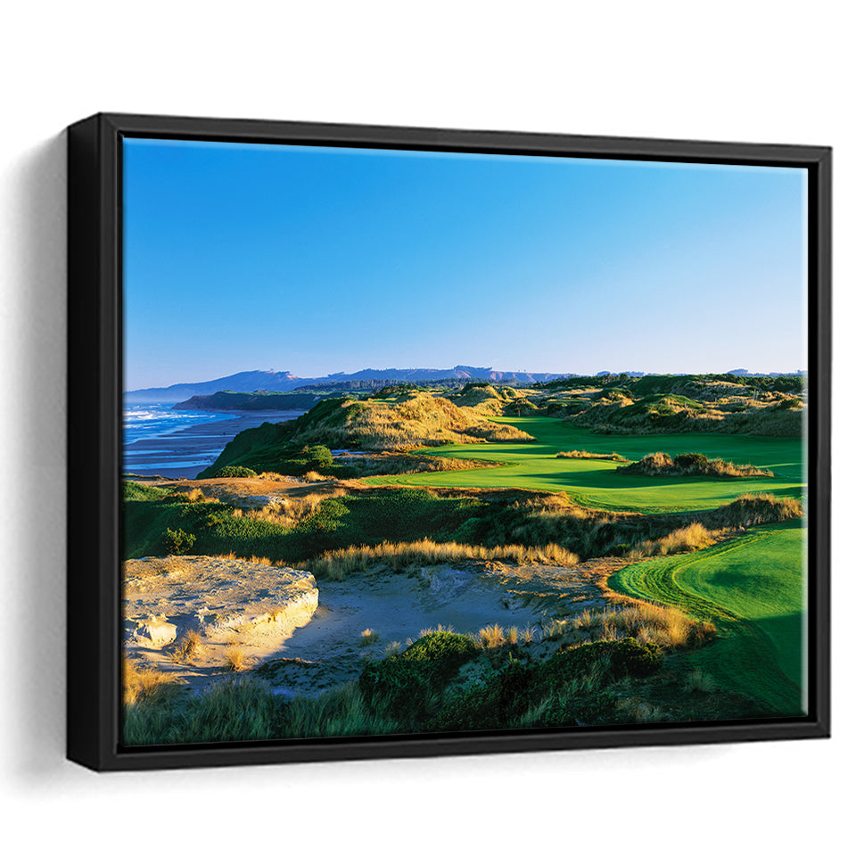 Bandon Dunes Hole 05, Bandon, Oregon, Golf Art Print, Framed Canvas Prints Wall Art Decor, Floating Frame