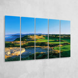 Bandon Dunes Hole 05, Bandon, Oregon, 5 Panels Extra Large Canvas Prints Wall Art Decor