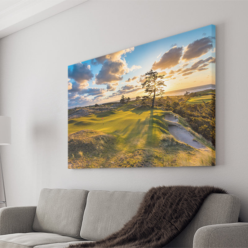Bandon Preserve Golf Course Hole 11 Sunset 2, Golf Art Print, Golf Lover, Canvas Prints Wall Art Decor
