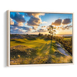 Bandon Preserve Golf Course Hole 11 Sunset 2, Golf Art Print, Framed Canvas Prints Wall Art Decor, Floating Frame