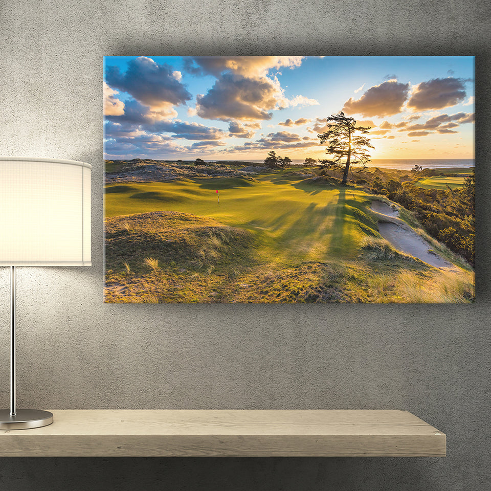 Bandon Preserve Golf Course Hole 11 Sunset 2, Golf Art Print, Golf Lover, Canvas Prints Wall Art Decor