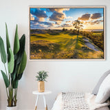 Bandon Preserve Golf Course Hole 11 Sunset 2, Golf Art Print, Framed Canvas Prints Wall Art Decor, Floating Frame