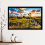 Bandon Preserve Golf Course Hole 11 Sunset 2, Golf Art Print, Framed Canvas Prints Wall Art Decor, Floating Frame
