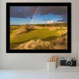 Bandon Preserve Golf Course, Hole 1 Rainbow, Golf Sport Print, Golf Lover, Framed Art Prints Home Decor