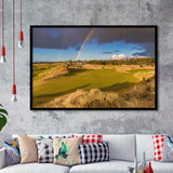 Bandon Preserve Golf Course, Hole 1 Rainbow, Golf Sport Print, Golf Lover, Framed Art Prints Home Decor