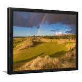 Bandon Preserve Golf Course, Hole 1 Rainbow, Golf Sport Print, Golf Lover, Framed Art Prints Home Decor