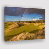 Bandon Preserve Golf Course, Hole 1 Rainbow, Golf Art Print, Golf Lover, Canvas Prints Wall Art Decor