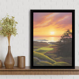 Bandon Preserve Golf Course Painting Art,Framed Canvas Prints,Floating Frame, Wall Art Home Decor