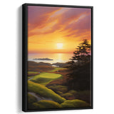 Bandon Preserve Golf Course Painting Art,Framed Canvas Prints,Floating Frame, Wall Art Home Decor