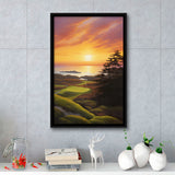 Bandon Preserve Golf Course Painting Art,Framed Canvas Prints,Floating Frame, Wall Art Home Decor