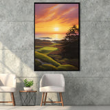 Bandon Preserve Golf Course Painting Art,Framed Canvas Prints,Floating Frame, Wall Art Home Decor