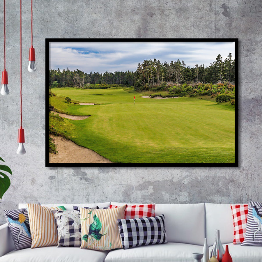 Bandon Trails Golf Course, Hole 15, Golf Sport Print, Golf Lover, Framed Art Prints Home Decor