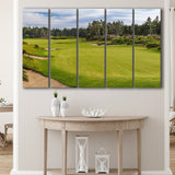 Bandon Trails Golf Course, Hole 15, 5 Panels Extra Large Canvas Prints Wall Art Decor