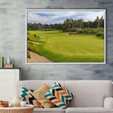Bandon Trails Golf Course, Hole 15, Golf Art Print, Framed Canvas Prints Wall Art Decor, Floating Frame