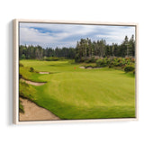 Bandon Trails Golf Course, Hole 15, Golf Art Print, Framed Canvas Prints Wall Art Decor, Floating Frame