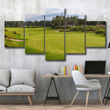 Bandon Trails Golf Course, Hole 15, Golf Art Print, 5 Panels Canvas Prints Wall Art Decor