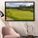 Bandon Trails Golf Course, Hole 15, Golf Art Print, Framed Canvas Prints Wall Art Decor, Floating Frame