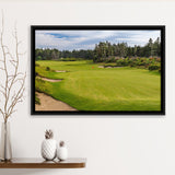 Bandon Trails Golf Course, Hole 15, Golf Art Print, Framed Canvas Prints Wall Art Decor, Floating Frame