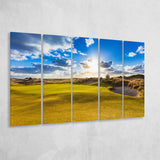 Bandon Trails Golf Course, Hole 18, 5 Panels Extra Large Canvas Prints Wall Art Decor