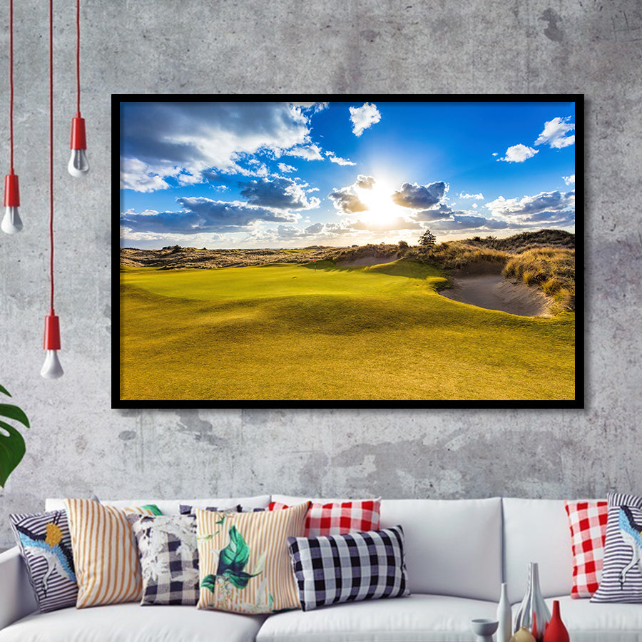 Bandon Trails Golf Course, Hole 18, Golf Sport Print, Golf Lover, Framed Art Prints Home Decor