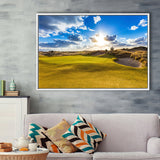 Bandon Trails Golf Course, Hole 18, Golf Art Print, Framed Canvas Prints Wall Art Decor, Floating Frame