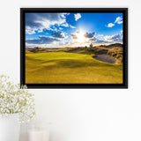 Bandon Trails Golf Course, Hole 18, Golf Art Print, Framed Canvas Prints Wall Art Decor, Floating Frame