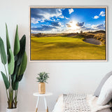 Bandon Trails Golf Course, Hole 18, Golf Art Print, Framed Canvas Prints Wall Art Decor, Floating Frame