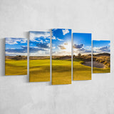 Bandon Trails Golf Course, Hole 18, Golf Art Print, 5 Panels Canvas Prints Wall Art Decor