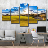 Bandon Trails Golf Course, Hole 18, Golf Art Print, 5 Panels Canvas Prints Wall Art Decor