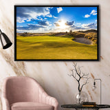 Bandon Trails Golf Course, Hole 18, Golf Art Print, Framed Canvas Prints Wall Art Decor, Floating Frame