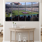 Bank Of America Stadium Canvas Prints Carolina Panthers Wall Art,Multi Panels B,Sport Stadium Art Prints, Fan Gift