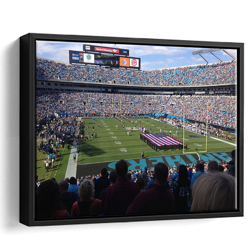 Bank Of America Stadium Framed Canvas Prints Carolina Panthers Wall Art,Sport Stadium Art Prints, Fan Gift