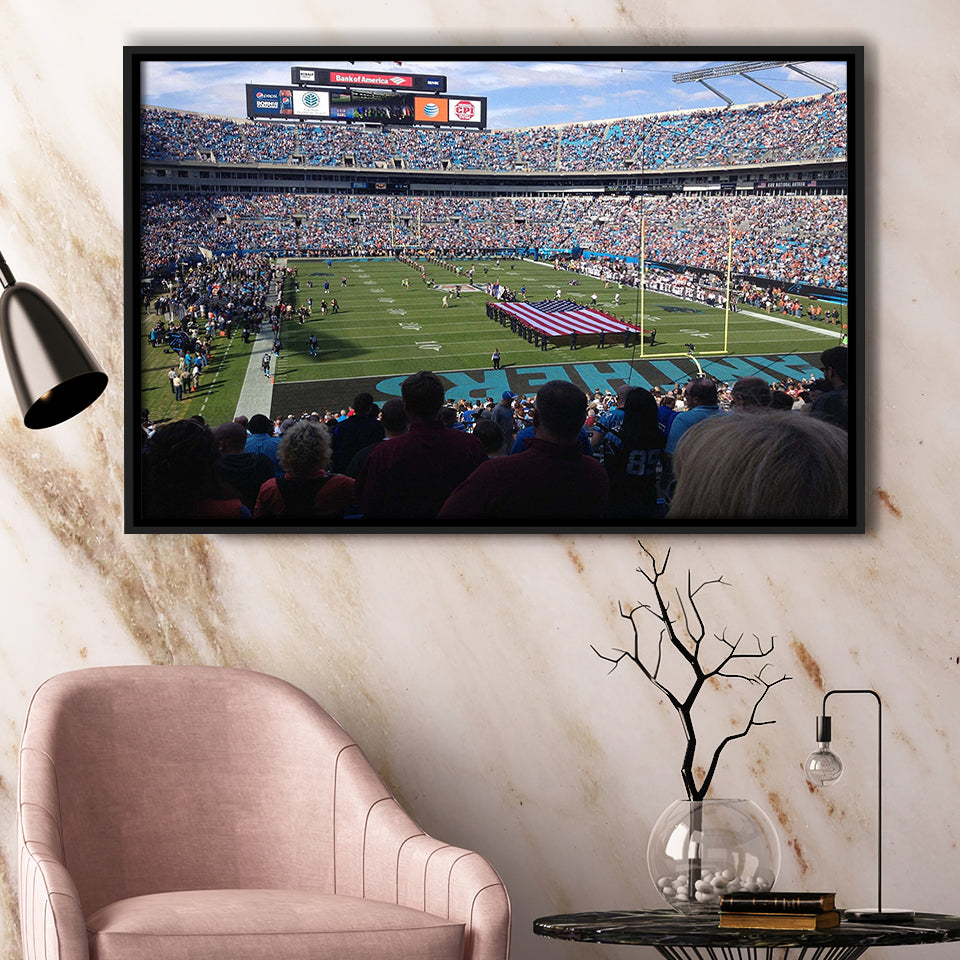 Bank Of America Stadium Framed Canvas Prints Carolina Panthers Wall Art,Sport Stadium Art Prints, Fan Gift