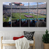 Bank Of America Stadium Canvas Prints Carolina Panthers Wall Art,Multi Panels B,Sport Stadium Art Prints, Fan Gift