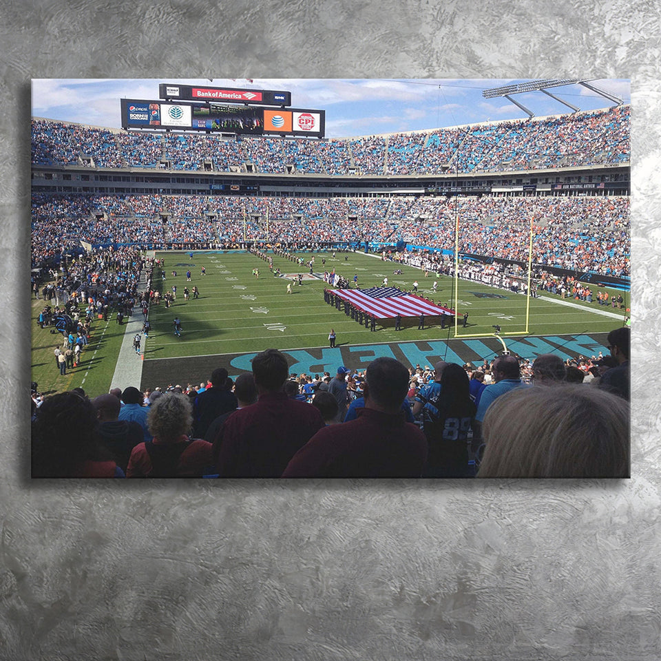 Bank Of America Stadium Canvas Prints Carolina Panthers Wall Art,Sport Stadium Art Prints, Fan Gift, Wall Decor
