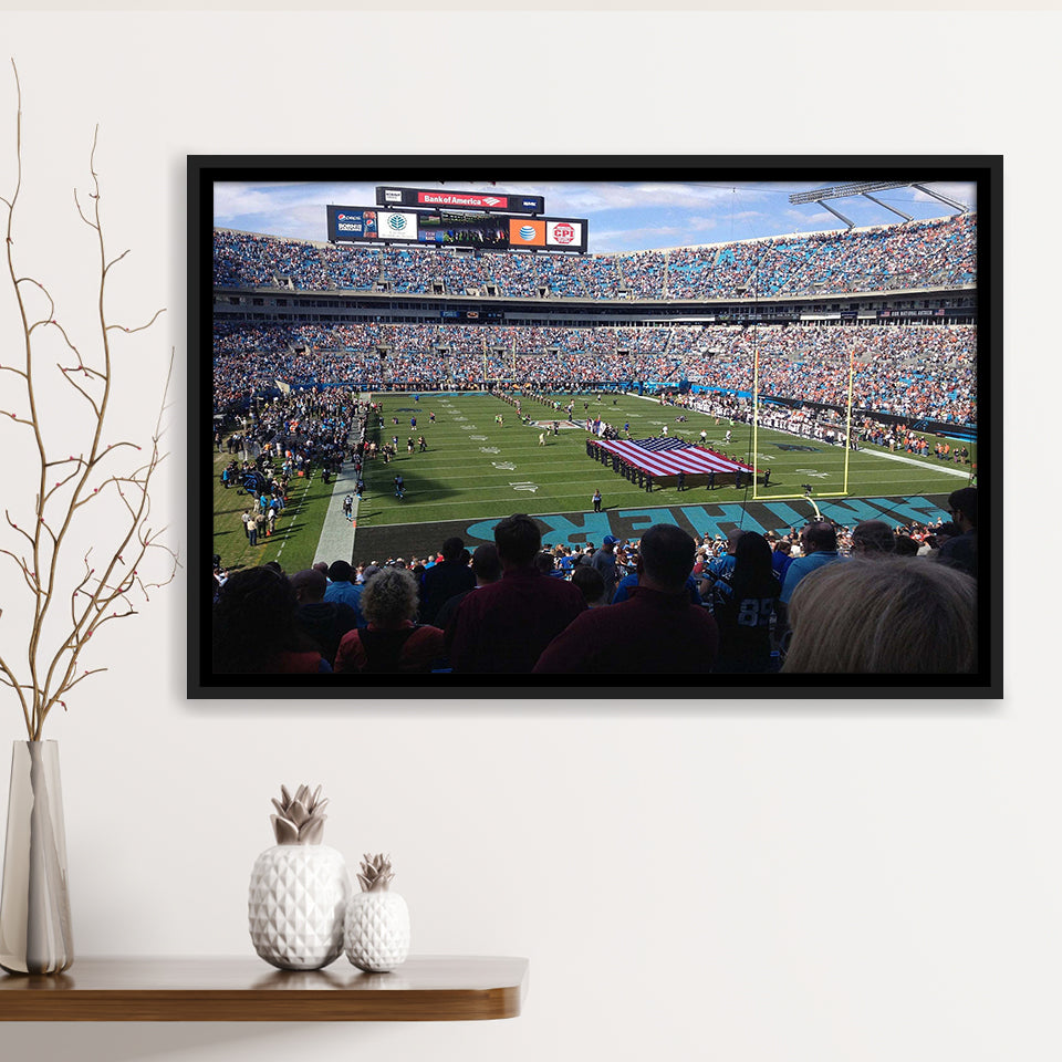 Bank Of America Stadium Framed Canvas Prints Carolina Panthers Wall Art,Sport Stadium Art Prints, Fan Gift