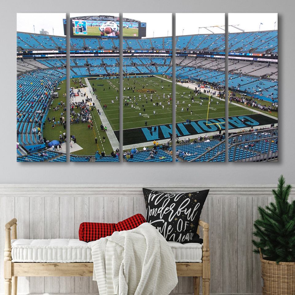 Bank Of America Stadium Wall Art Carolina Panthers,Multi Panels B,Sport Stadium Art Prints, Fan Gift