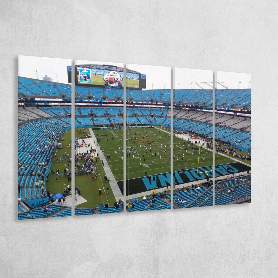 Bank Of America Stadium Wall Art Carolina Panthers,Multi Panels B,Sport Stadium Art Prints, Fan Gift