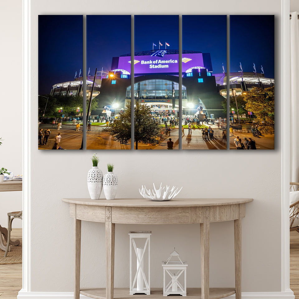 Bank of America Stadium, Stadium Canvas, Sport Art, Gift for him, Multi Panels B, Canvas Prints Wall Art Decor