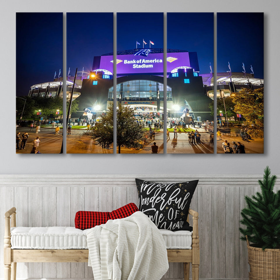 Bank of America Stadium, Stadium Canvas, Sport Art, Gift for him, Multi Panels B, Canvas Prints Wall Art Decor