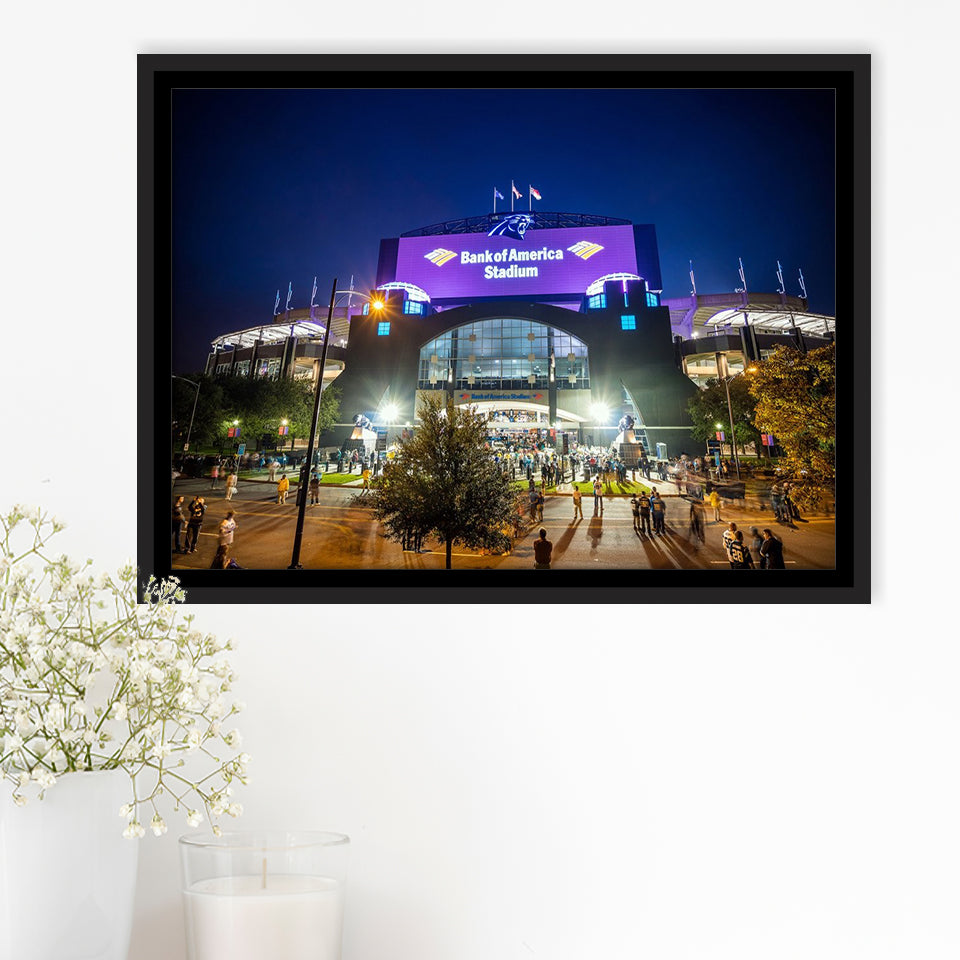 Bank of America Stadium, Stadium Canvas, Sport Art, Gift for him, Framed Canvas Prints Wall Art Decor, Framed Picture