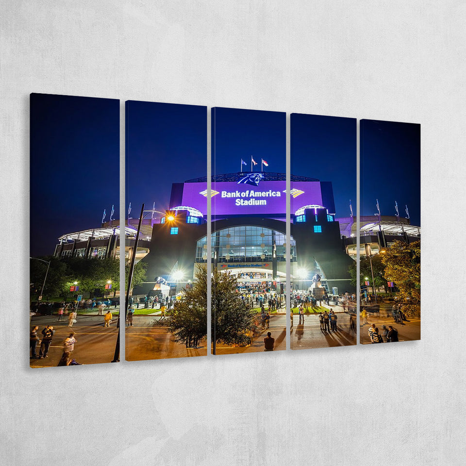 Bank of America Stadium, Stadium Canvas, Sport Art, Gift for him, Multi Panels B, Canvas Prints Wall Art Decor