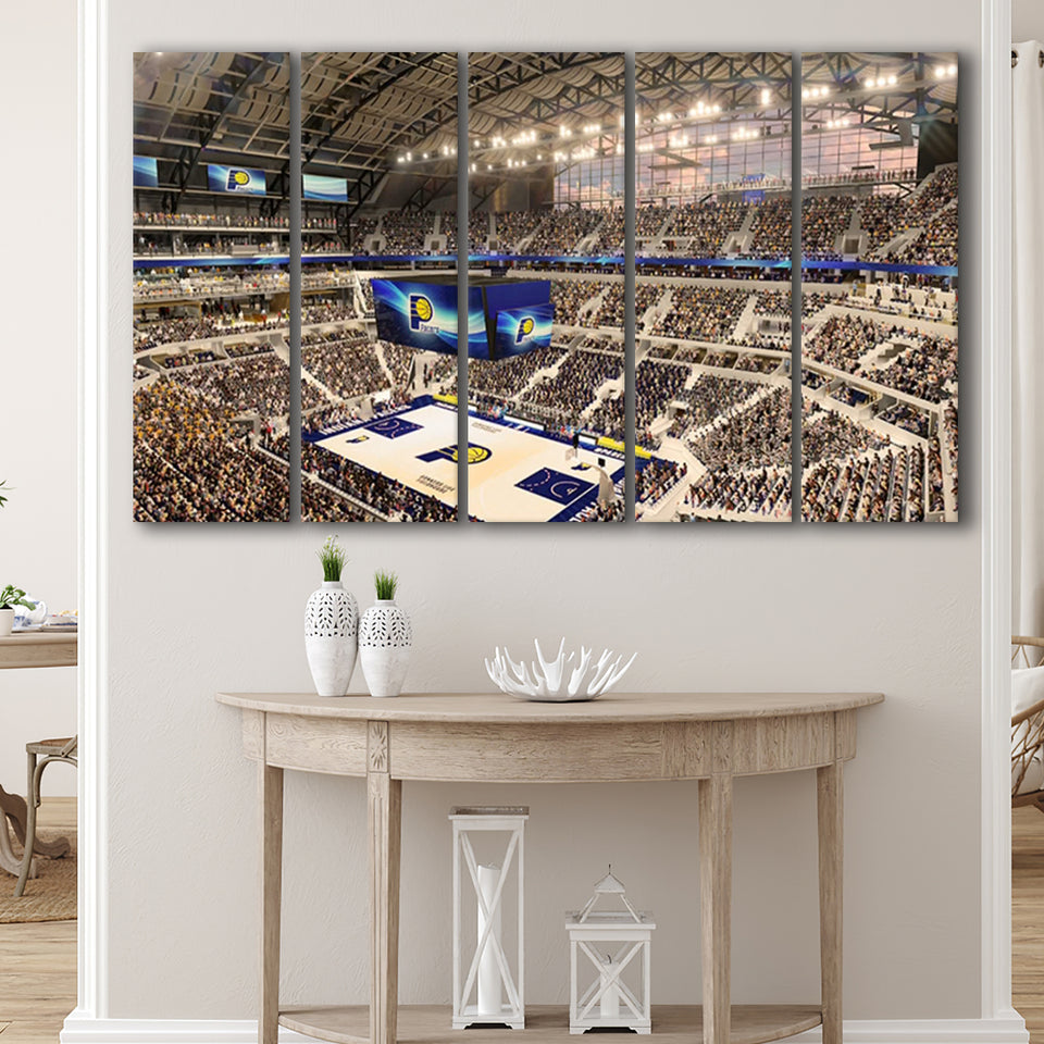 Bankers Life Fieldhouse, Stadium Canvas, Sport Art, Gift for him, Multi Panels B, Canvas Prints Wall Art Decor