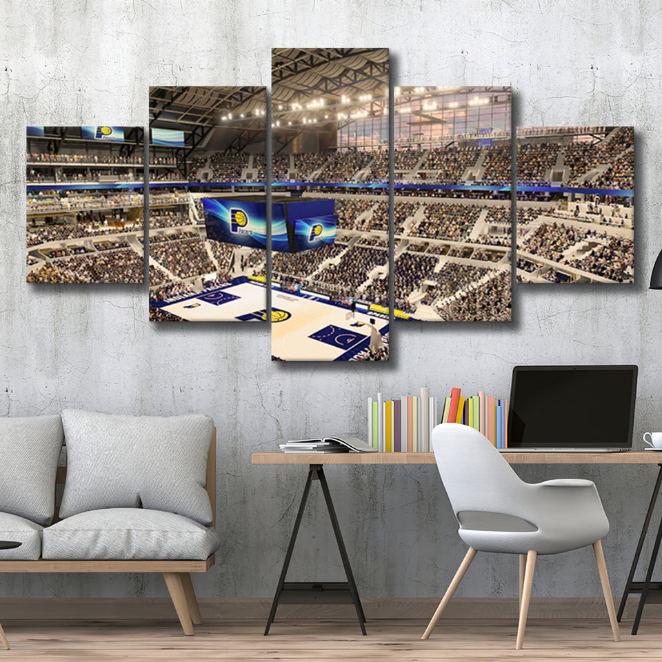 Bankers Life Fieldhouse, Stadium Canvas, Sport Art, Large Canvas, Multi Panels, Canvas Prints Wall Art Decor