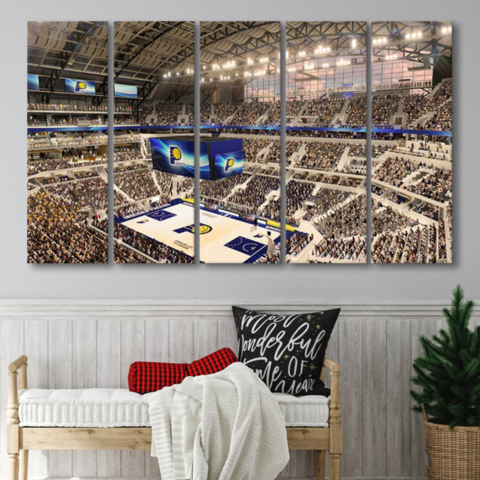 Bankers Life Fieldhouse, Stadium Canvas, Sport Art, Gift for him, Multi Panels B, Canvas Prints Wall Art Decor