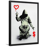 Banksy Love and Money Framed Art Prints Wall Decor - Painting Prints, Home Decor, For Sale, Framed Picture