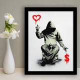 Banksy Love and Money Framed Art Prints Wall Decor - Painting Prints, Home Decor, For Sale, Framed Picture