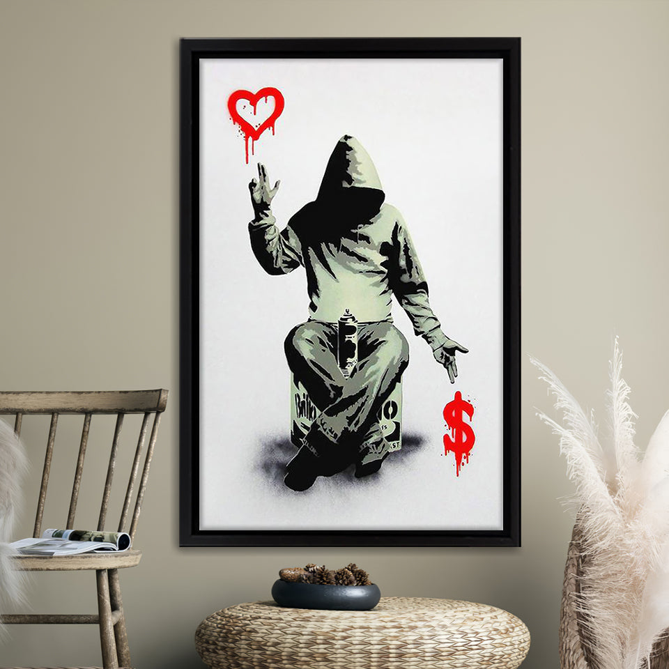 Love Over Money Banksy | Poster