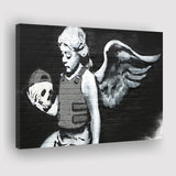 Banksy Angel Skull Street Art Canvas Prints Wall Art, Home Living Room Decor, Large Canvas