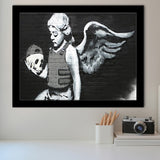 Banksy Angel Skull Street Art Framed Art Prints Wall Decor, Framed Picture, Large Art Prints